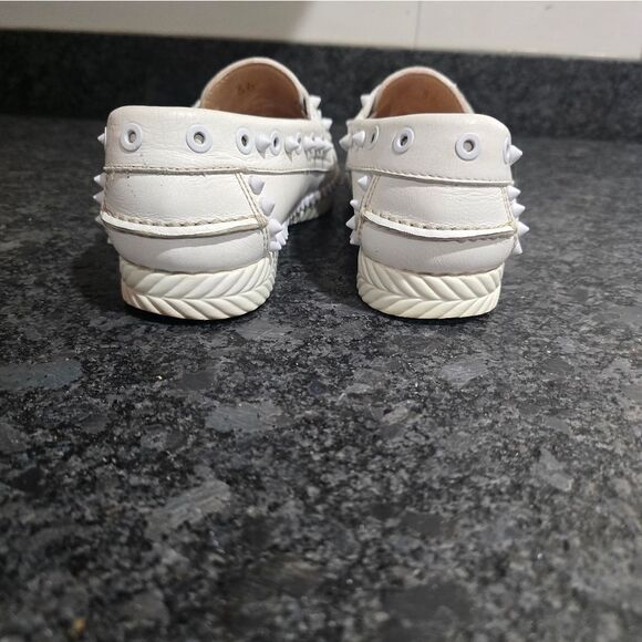 Christian Louboutin Yacht Spike Leather Loafers Size 36/6 White - Picture 5 of 10